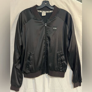 Victoria’s Secret Pink Black Satin Jacket
